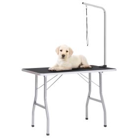 Dog Grooming Table Black and Silver