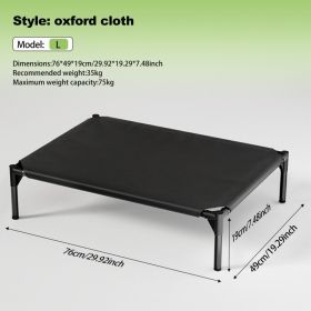 The Bi-material Pet Bed. The Detachable Design Of The Oxford Cloth And Breathable Mesh Pet Bed. (Option: NJB  L)
