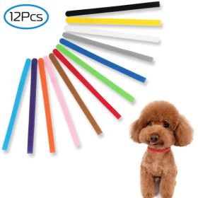 Whelping Puppy ID Collars - 12 Colors - Adjustable Double-Sided Pet ID Bands. (Option: 12pcs)