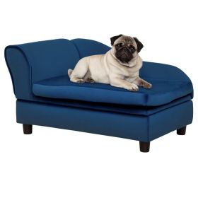 Pet Sofa Bed Couch with Storage, Pet Sofa for Small Dogs or Cats up to 22 lbs and 13.75" in length. (Option: Blue-740x485x165 mm)