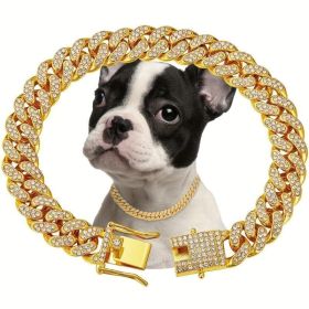 Shiny Diamond Safety Metal Necklace (Option: Gold-S)
