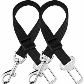 2 Pack Dog / Cat Safety Seatbelt Car Vehicle Seat Belt Adjustable Harness Lead (Option: 2PC)