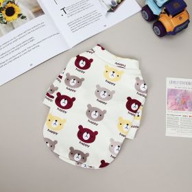 Pet clothes Dog clothes Autumn and winter new cat pet clothes Two leg sweater 22 Happy bear bottoming shirt (Color3: 22 Happy Bear Undercoat - Red, Size: XXL)