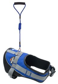 Helios Bark-Mudder Easy Tension 3M Reflective Endurance 2-in-1 Adjustable Dog Leash and Harness (Size: Large)