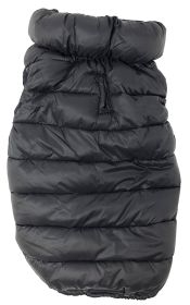 Pet Life 'Pursuit' Quilted Ultra-Plush Thermal Dog Jacket (Color: Black, Size: Medium)