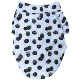 Hawaiian Camp Shirt (Color: Blackberries, Size: X-Small)