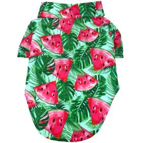 Hawaiian Camp Shirt (Color: Juicy Watermelon, Size: X-Small)