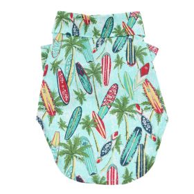 Hawaiian Camp Shirt (Color: Surfboards and Palms, Size: X-Small)