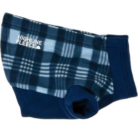 Highline Fleece Dog Coat (Color: Blue Plaid, Size: Size 10)