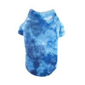 Soft Plush Pullover (Color: Tie-Dye Blue, Size: Small)