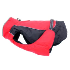 Alpine All-Weather Dog Coat (Color: Red and Black, Size: Medium)
