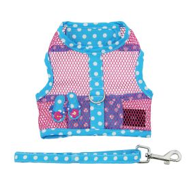 Cool Mesh Dog Harness Under the Sea Collection (Color: Pink and Blue Flip Flops, Size: Medium)