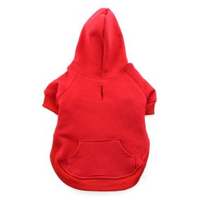 Flex-Fit Dog Hoodie (Color: Red, Size: Medium)