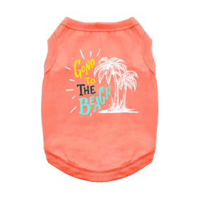 Gone To The Beach Dog Shirt (Color: Coral, Size: Medium)