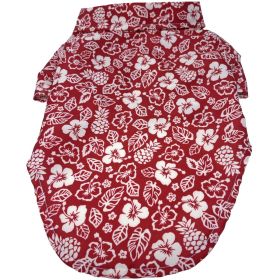 Hawaiian Camp Shirt (Color: Aloha Red, Size: Small)