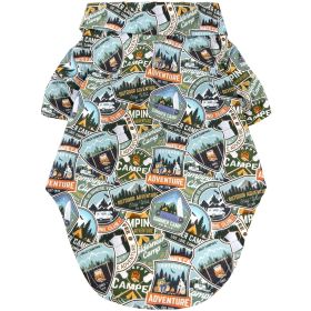 Hawaiian Camp Shirt (Color: Camping Adventure, Size: Small)