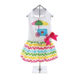 Ice Cream Cart Dress with Matching Leash (Size: Large)