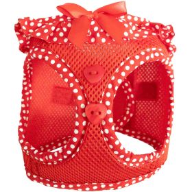 American River Choke Free Dog Harness Polka Dot Collection (Color: Red Polka Dot, Size: X-Small)
