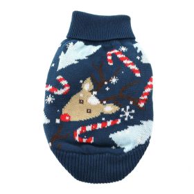 Combed Cotton Ugly Reindeer Holiday Dog Sweater (Size: Medium)