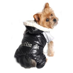 Ruffin It Dog Snowsuit Harness (Color: Black and Gray, Size: Medium)
