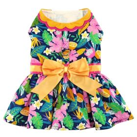 Fiesta Floral Dog Dress with Matching Leash (Size: Medium)