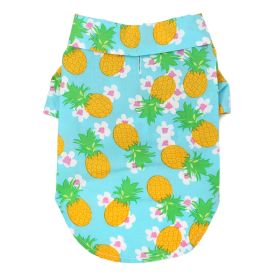 Hawaiian Camp Shirt (Color: Pineapple Luau, Size: X-Small)