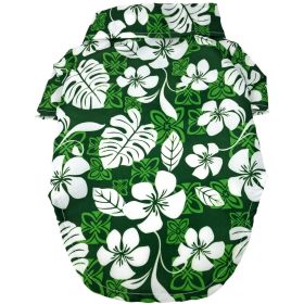 Hawaiian Camp Shirt (Color: Tropical Green, Size: X-Small)